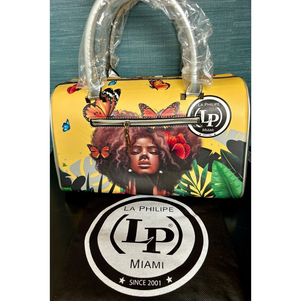 NWT - La Philipe 'Butterfly Fly' Handbag w/ Crossbody Strap - Picture 6 of 11